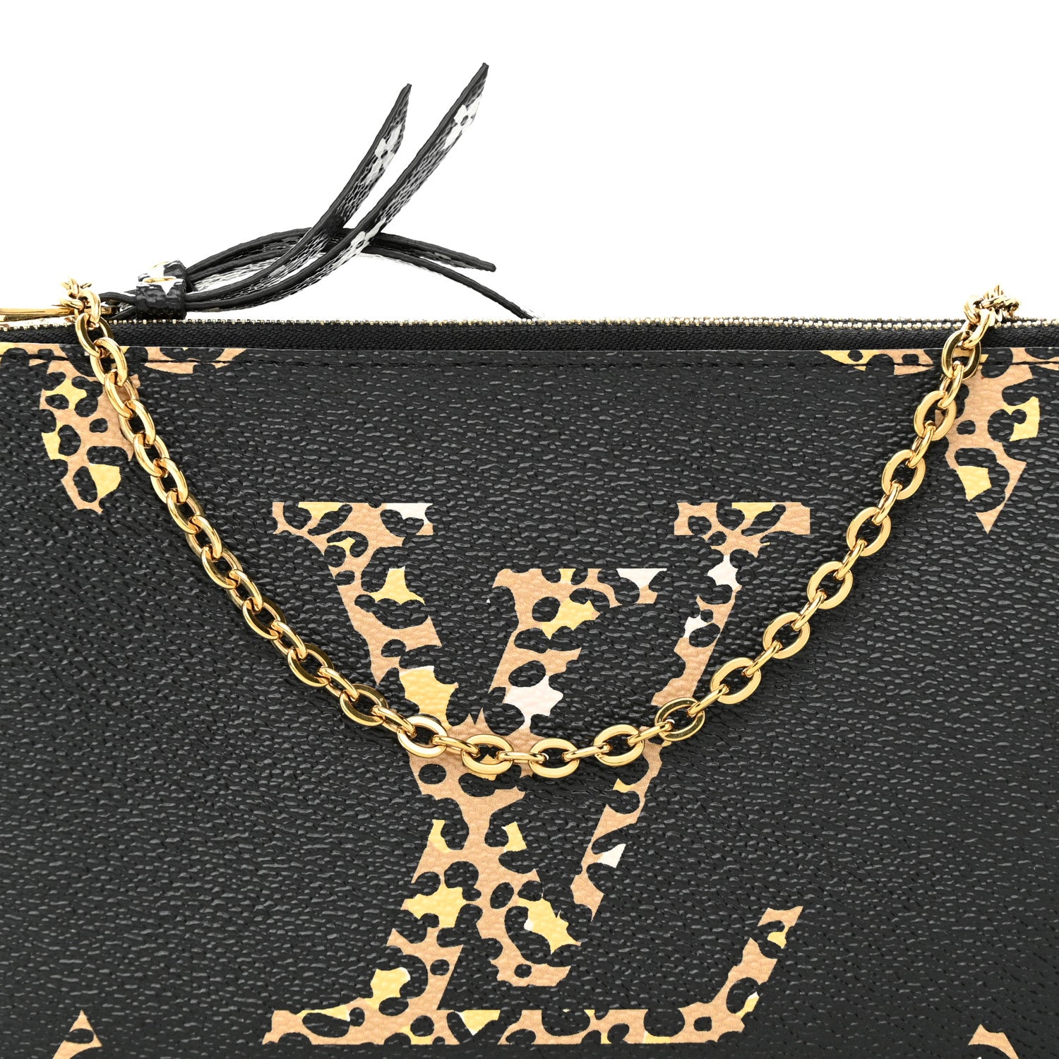 Louis Vuitton Monogram Giant Jungle Pochette Double Zip Black 7 of 9