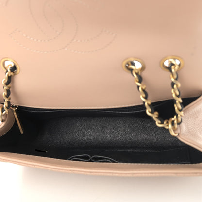 Chanel Caviar Quilted Small CC Filigree Flap Beige Black 5 of 10