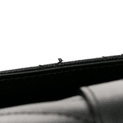 Saint Laurent Grain De Poudre Textured Mixed Matelasse Large Triquilt Monogram Monochrome Satchel Black 14 of 14