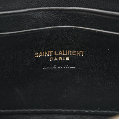 Saint Laurent Grain De Poudre Matelasse Monogram Mini Lou Camera Bag Black 6 of 12