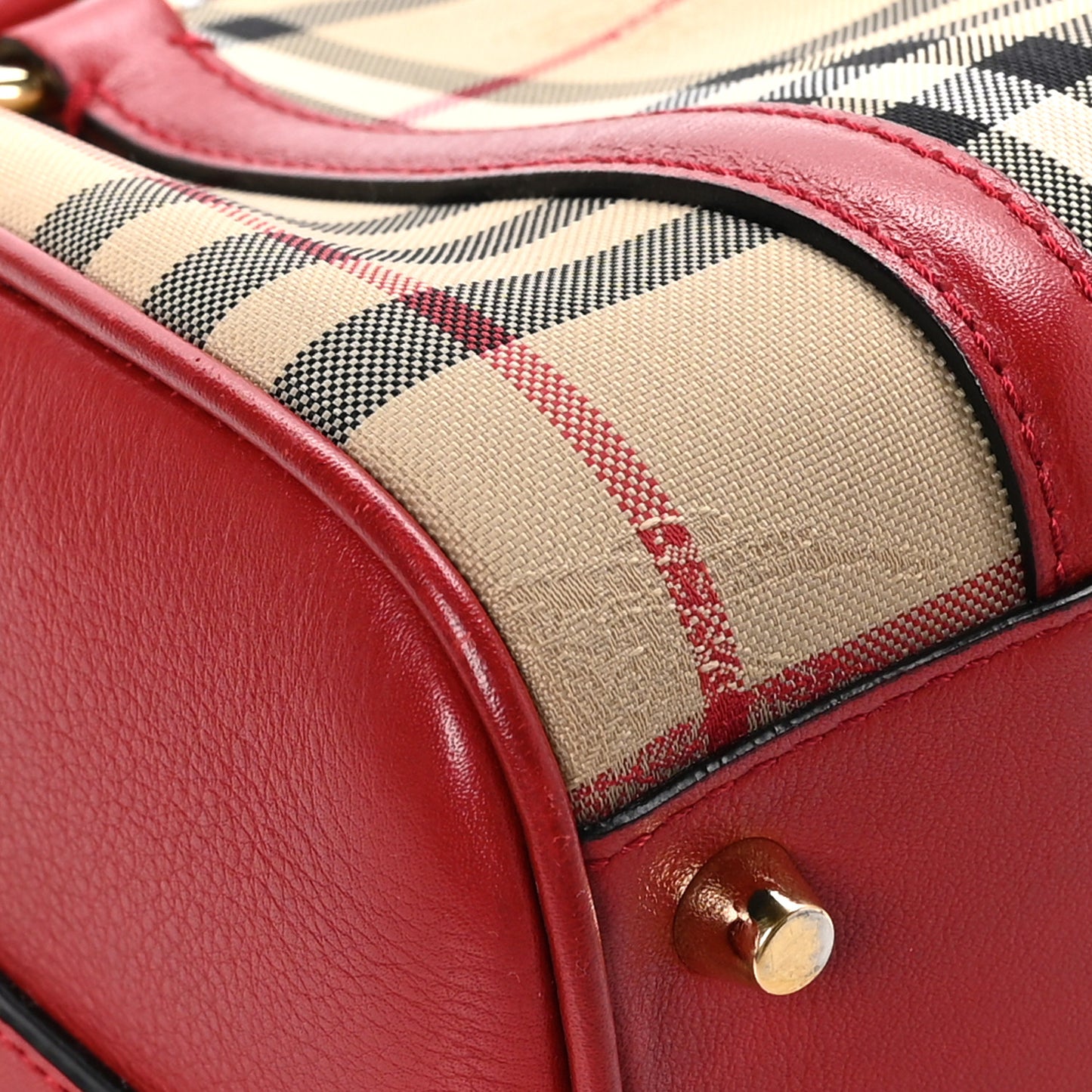 Horseferry Check Small Alchester Bowling Bag Red