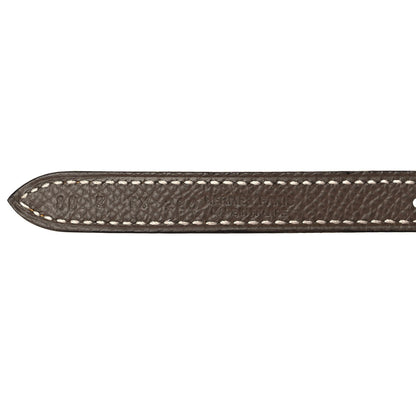 Hermes Epsom Swift Carrousel 13mm Belt 80 Etoupe Jaune Ambre 3 of 7