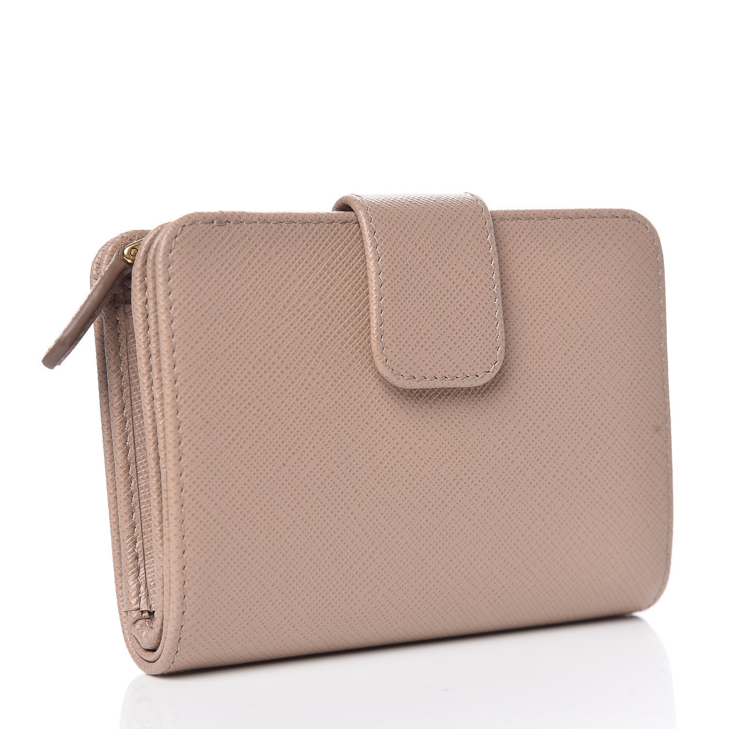 Saffiano Metal Compact Wallet Cipria