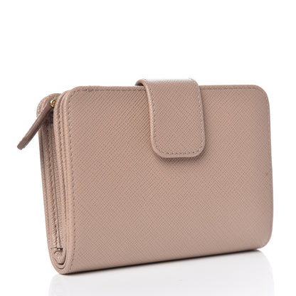 Prada Saffiano Metal Compact Wallet Cipria 4 of 9