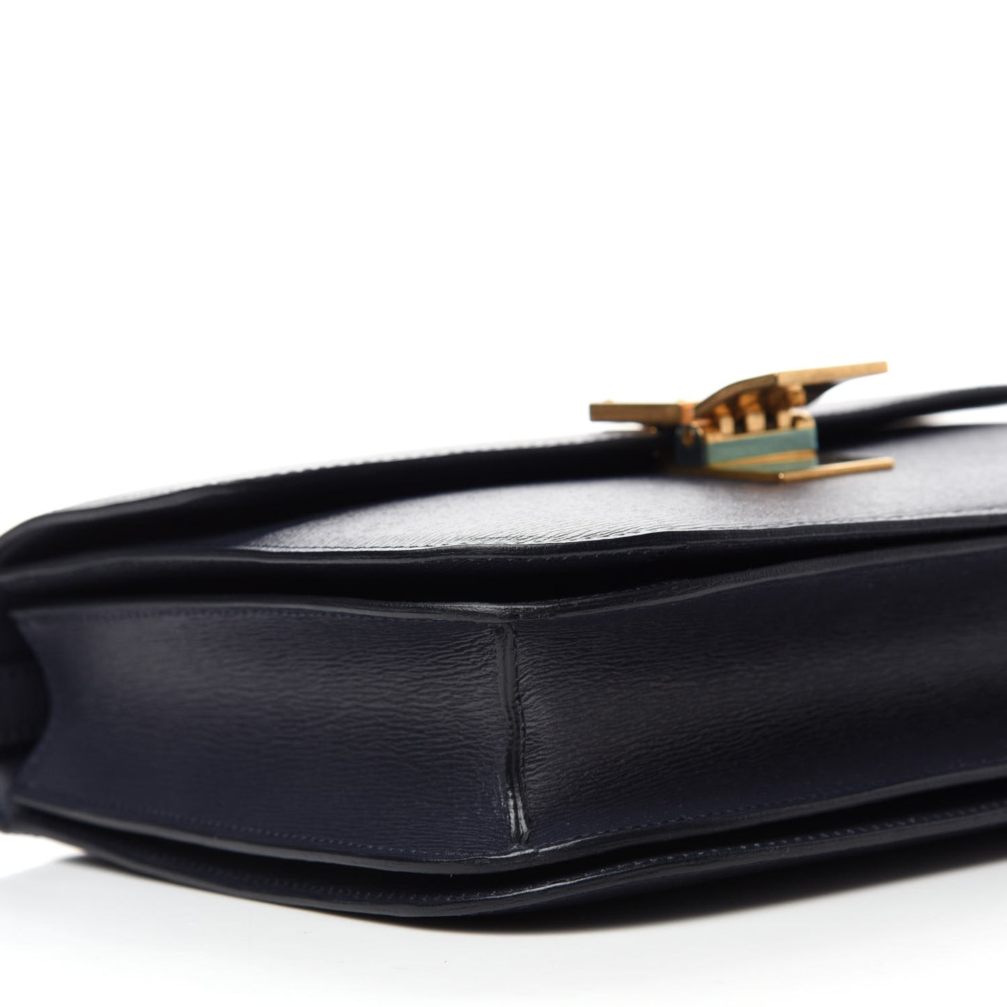 Liege Calfskin Medium Classic Box Flap Bag Dark Blue