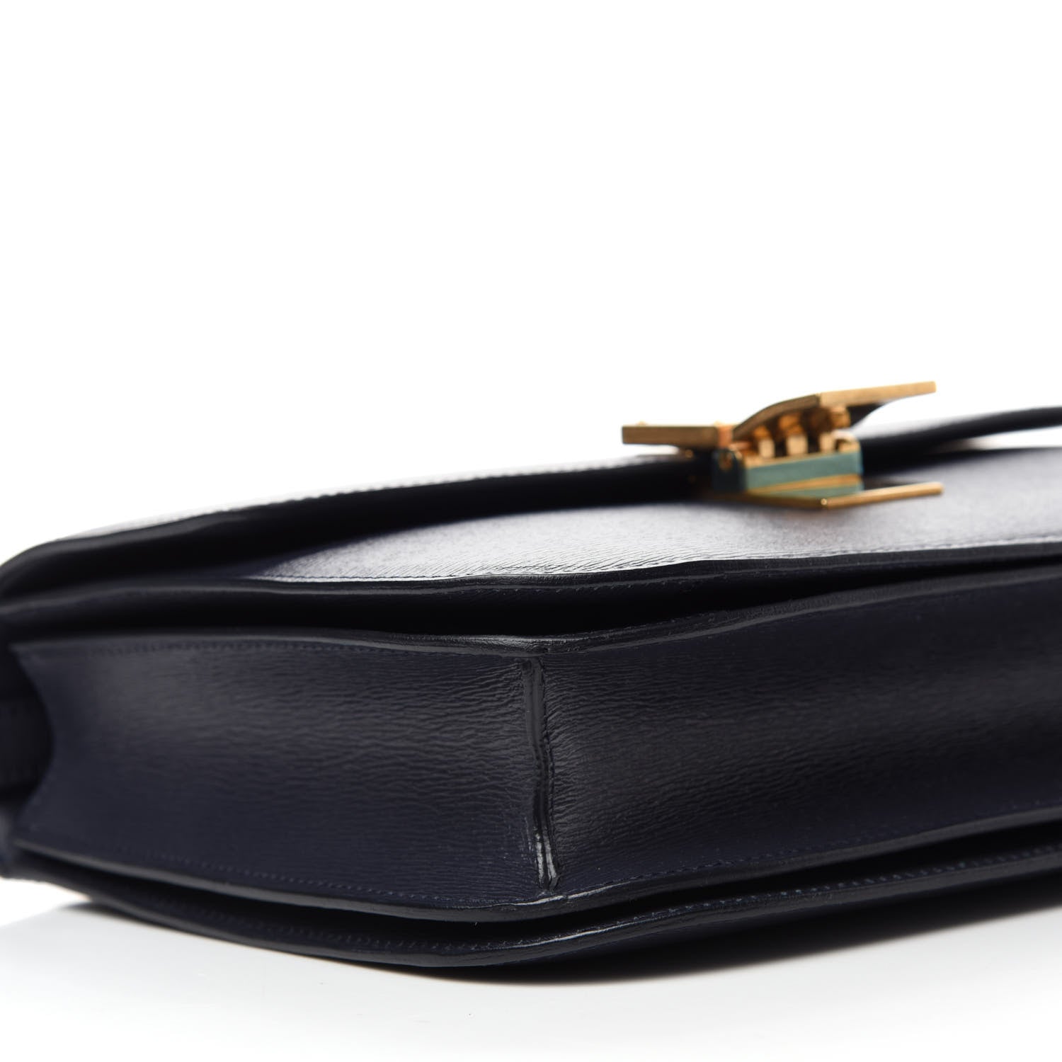 Celine Liege Calfskin Medium Classic Box Flap Bag Dark Blue 6 of 11