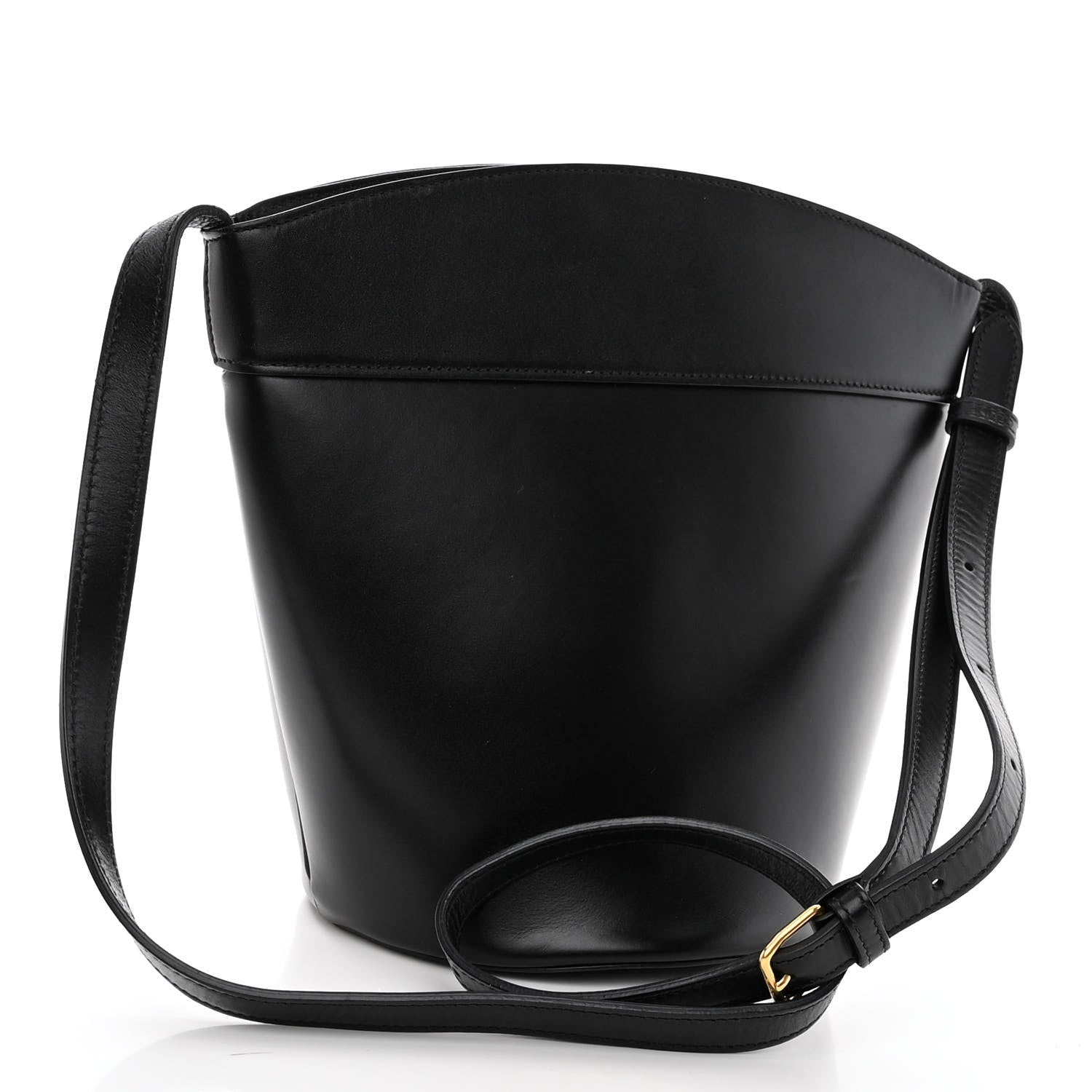 Celine Calfskin Crecy Bucket Bag Black 3 of 10