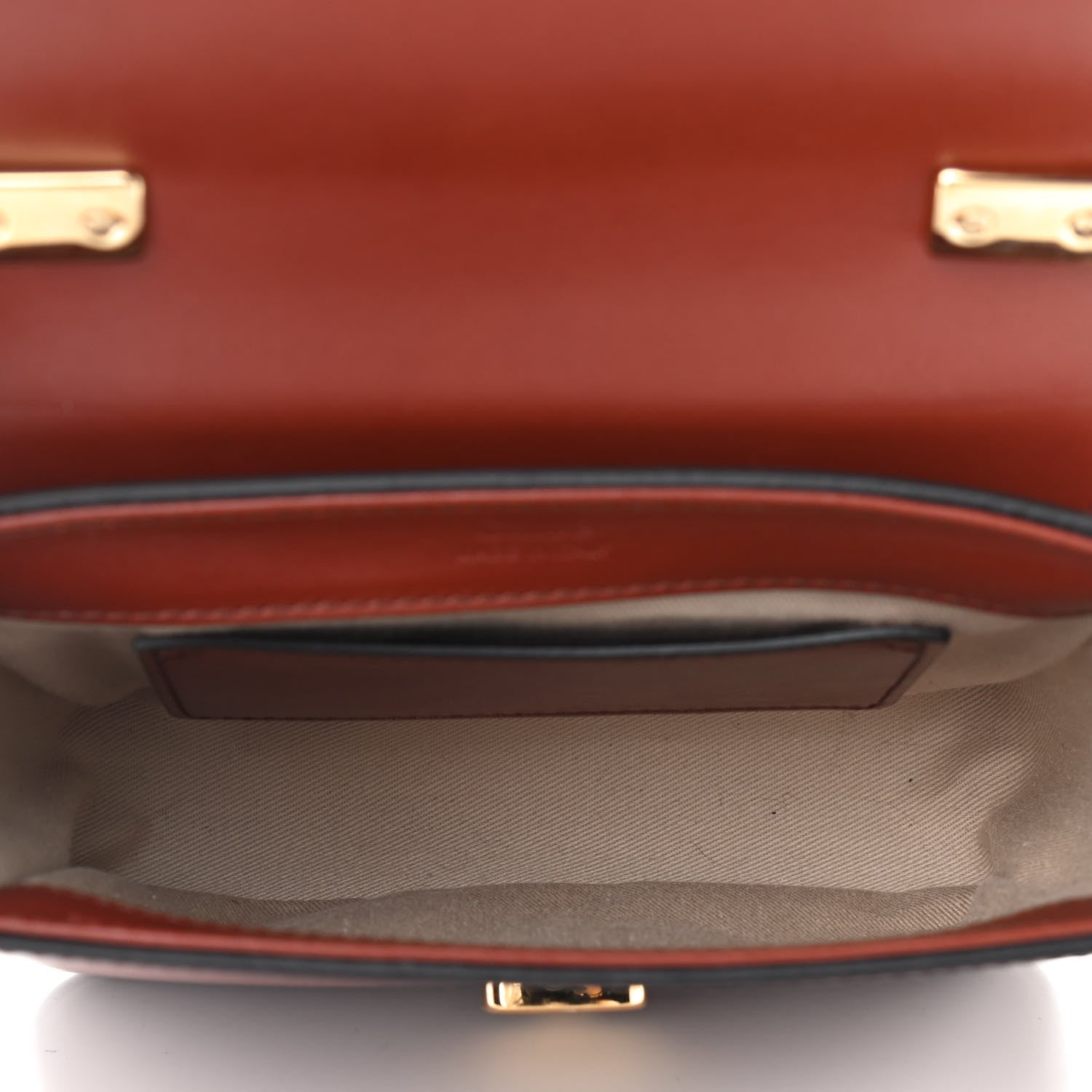 Chloe Shiny Calfskin Suede Mini C Bag Sepia Brown 5 of 9
