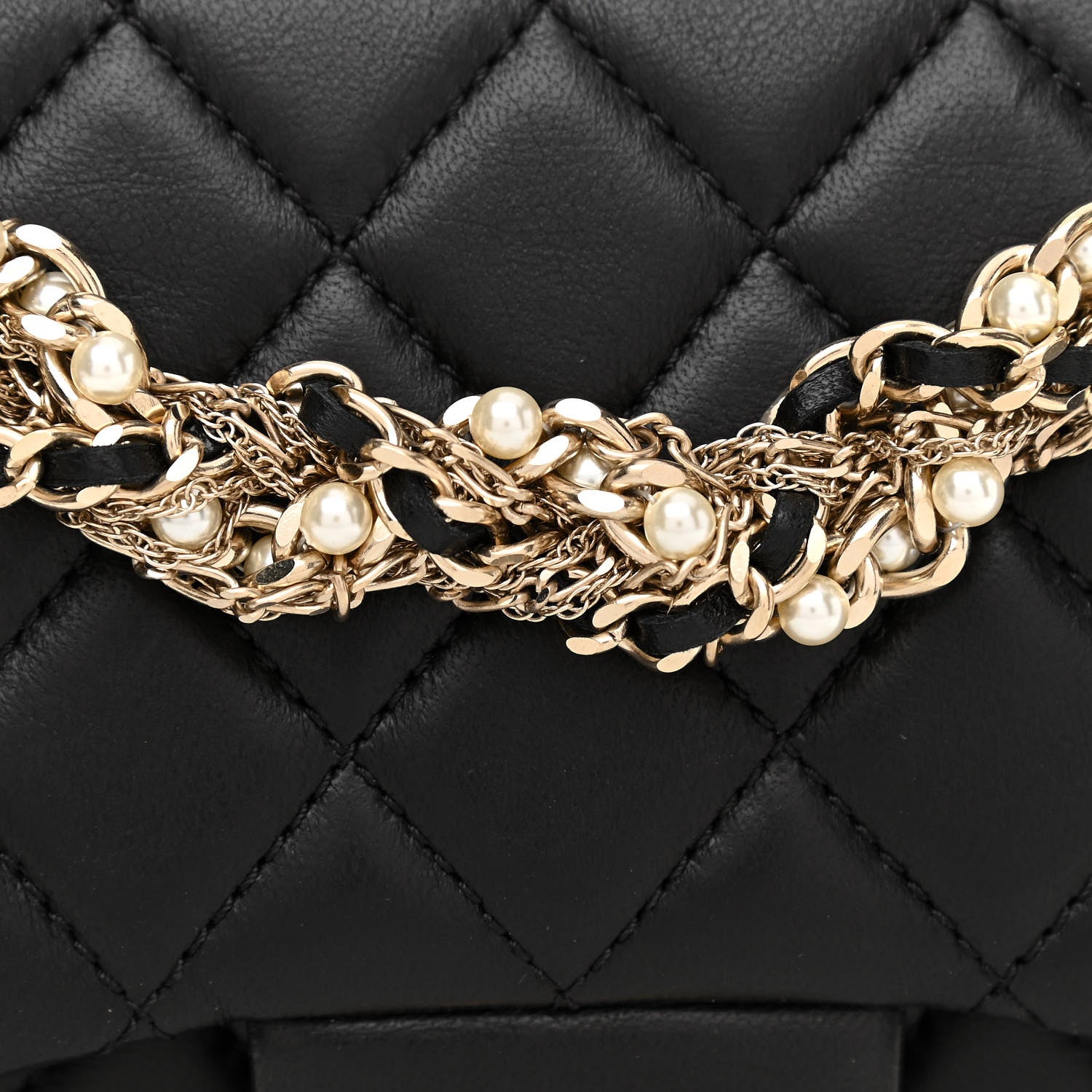 Chanel Lambskin Medium Westminster Pearl Flap Black 8 of 11
