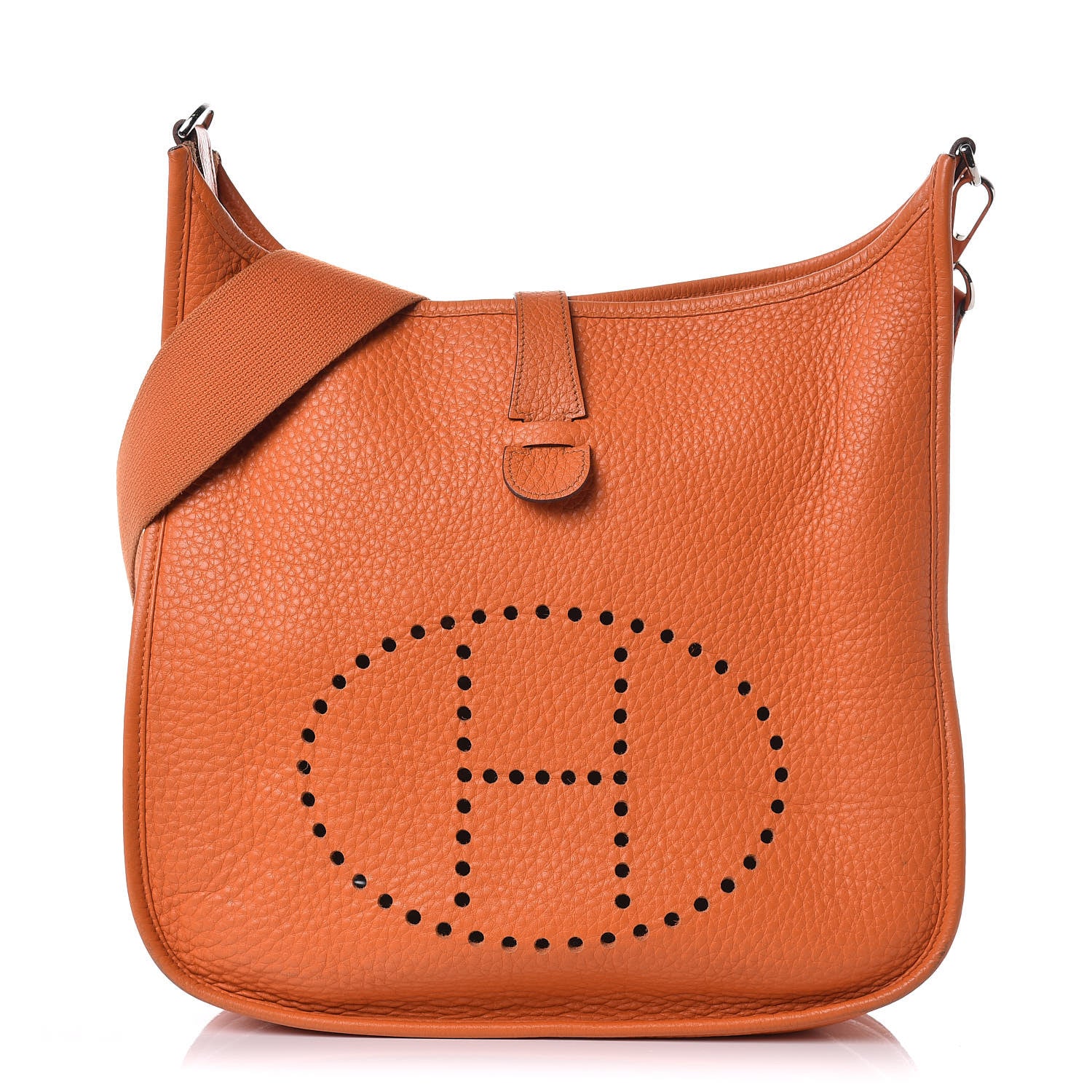 Hermes Taurillon Clemence Evelyne II PM Orange 1 of 14