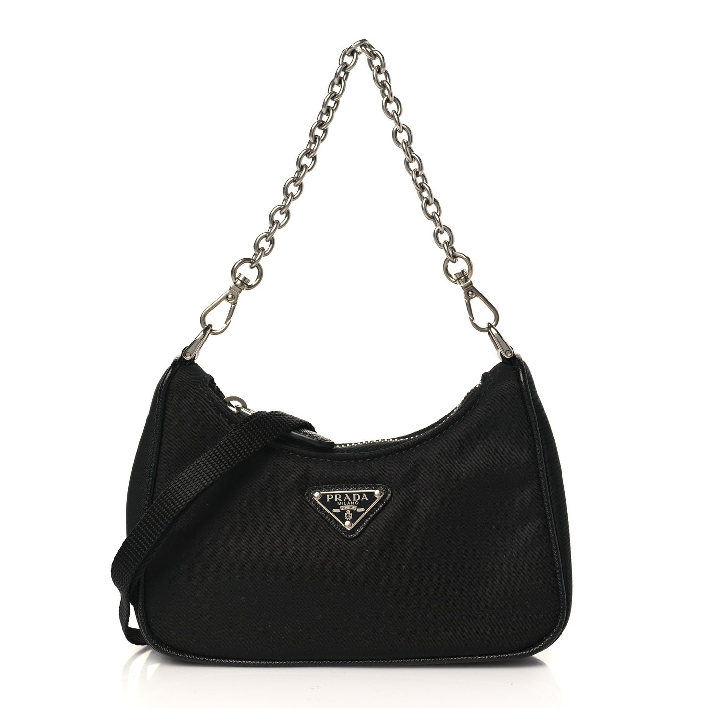 Tessuto Nylon Mini Re-Edition 2000 Shoulder Bag Black
