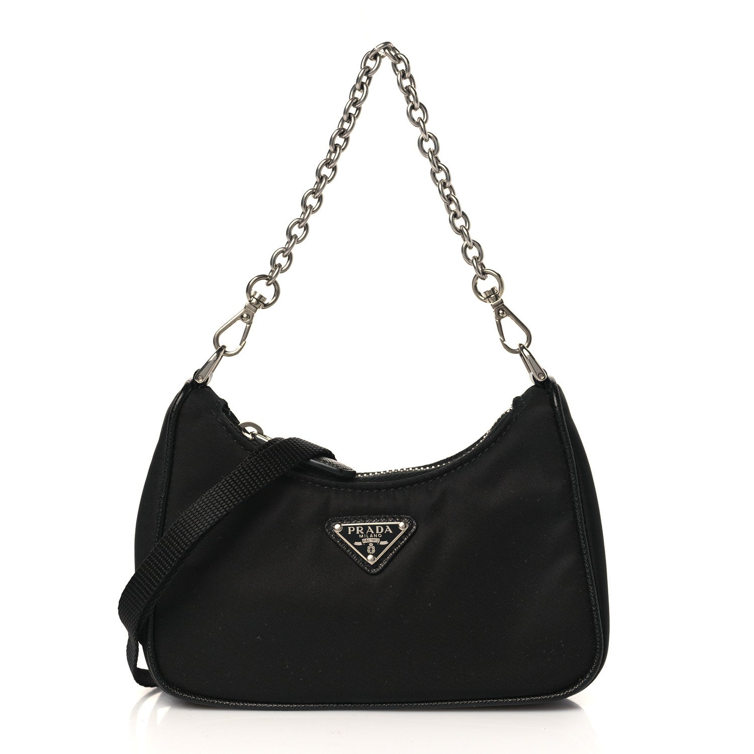 Prada Tessuto Nylon Mini Re-Edition 2000 Shoulder Bag Black 1 of 8