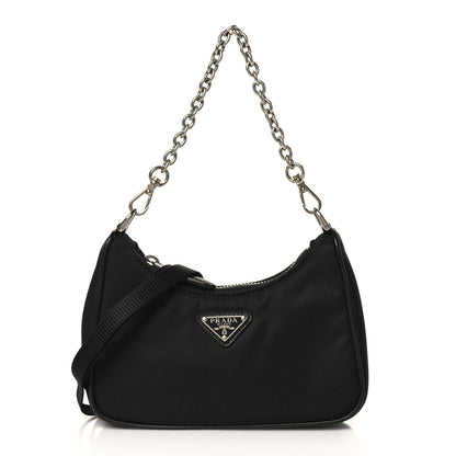 Prada Tessuto Nylon Mini Re-Edition 2000 Shoulder Bag Black 1 of 8