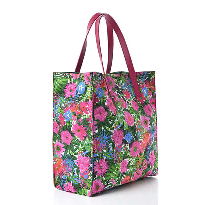 Prada Tessuto Nylon Floral Print Tote Pink 3 of 12