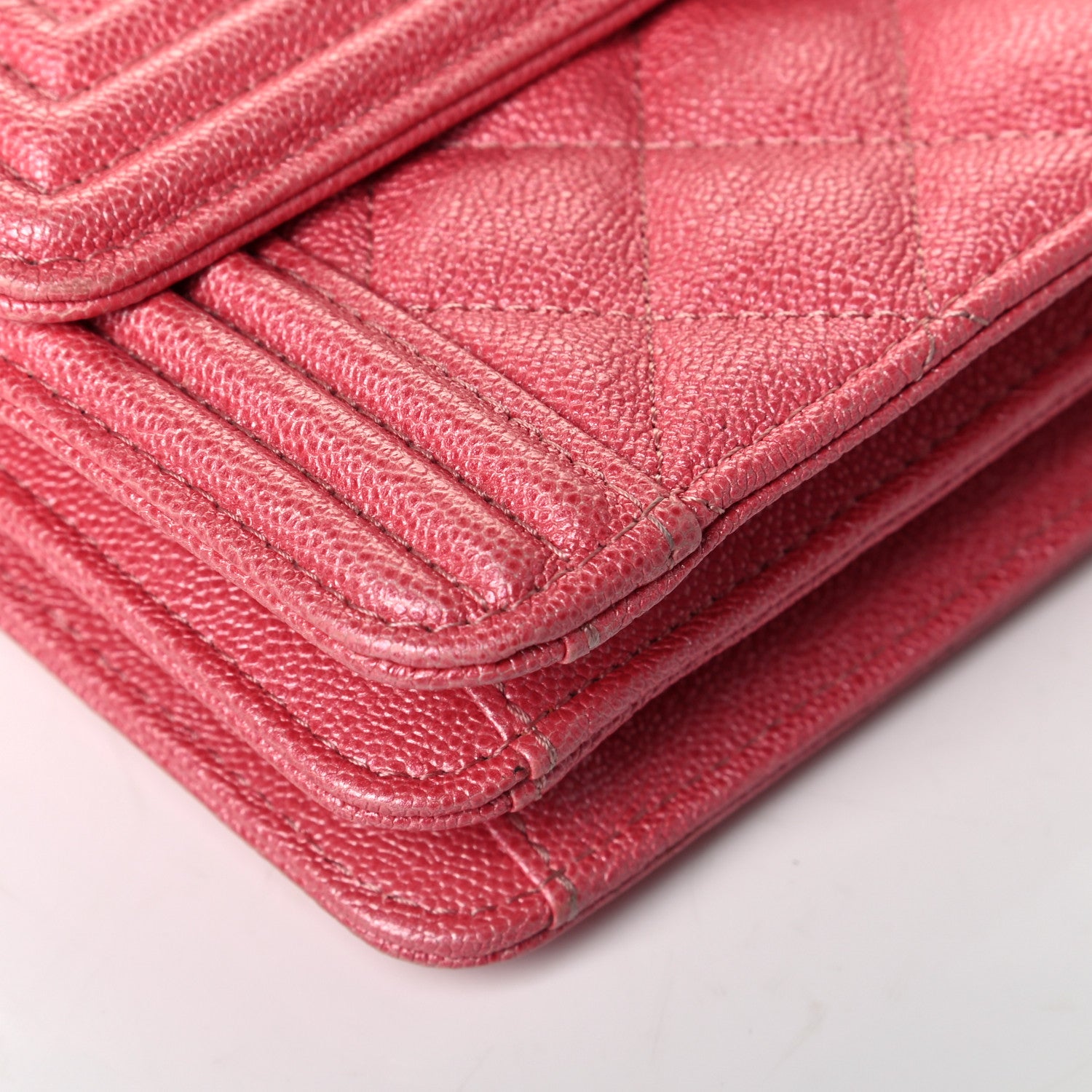 Chanel Caviar Quilted North South Boy Flap Pink 6 of 8