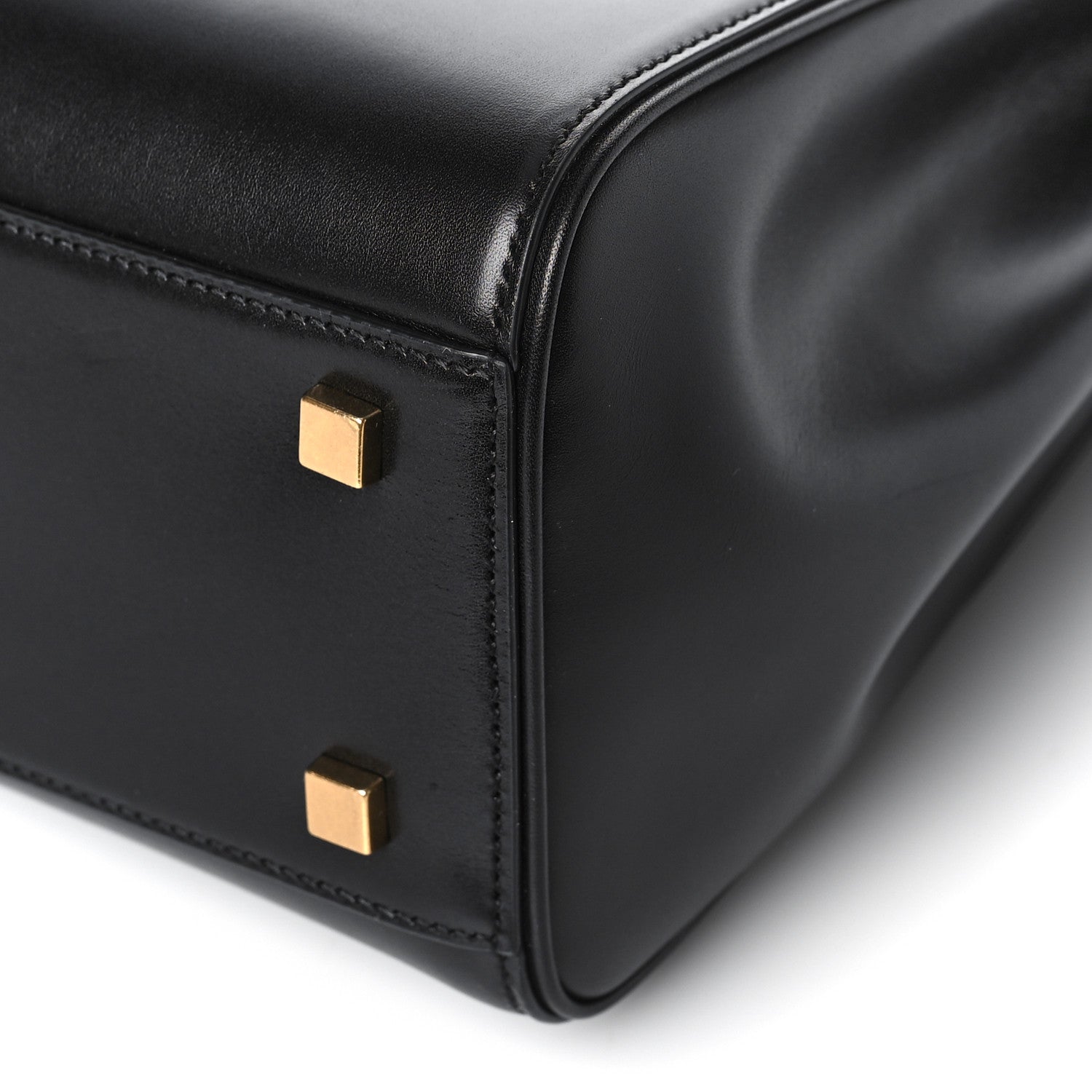 Saint Laurent Shiny Calfskin Le Fermoir Top Handle Bag Small Black 8 of 8