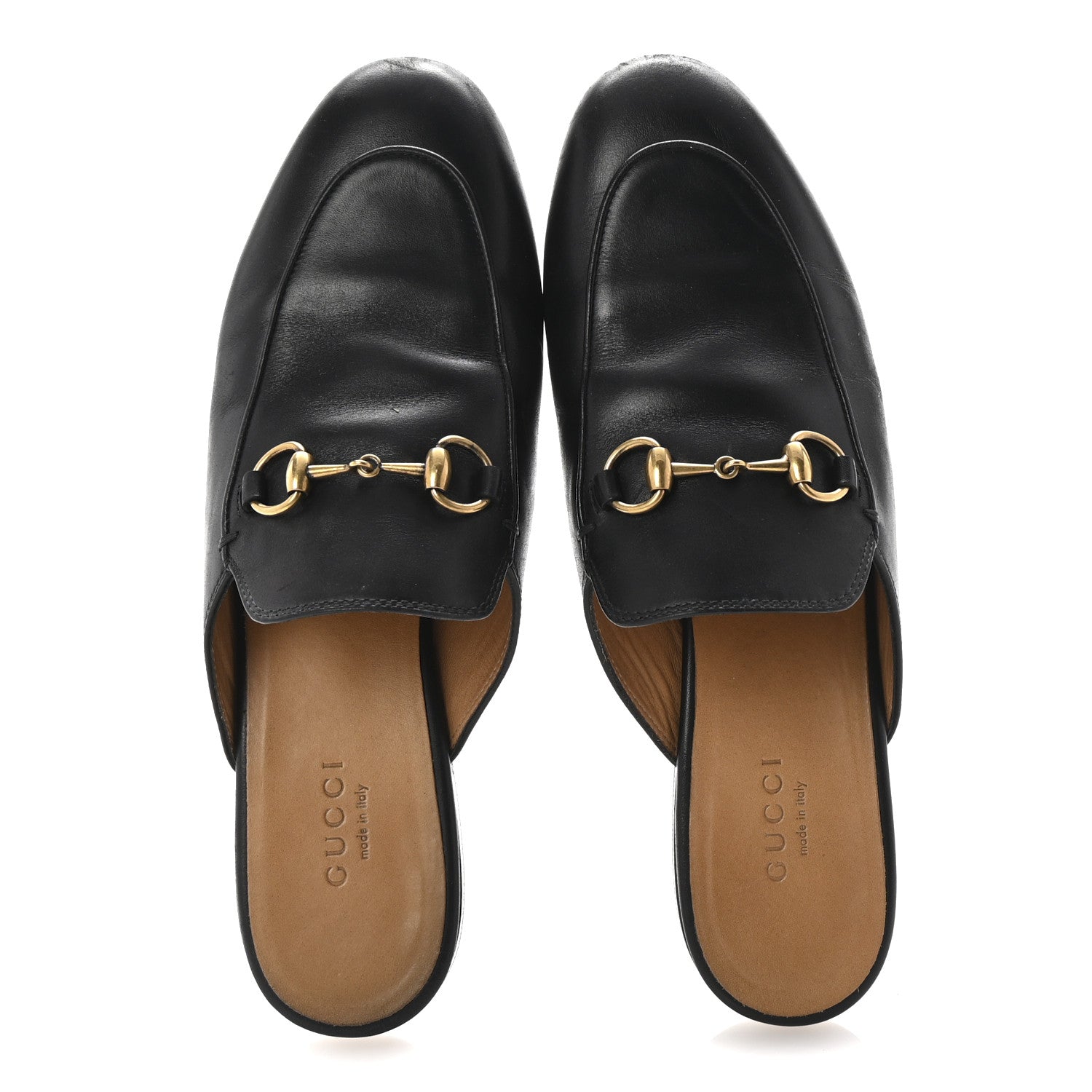 Gucci Calfskin Womens Princetown Slippers 36.5 Black 2 of 10