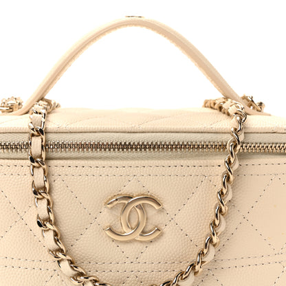 Chanel Caviar Quilted Trendy Handle Mini Vanity Ecru 8 of 11
