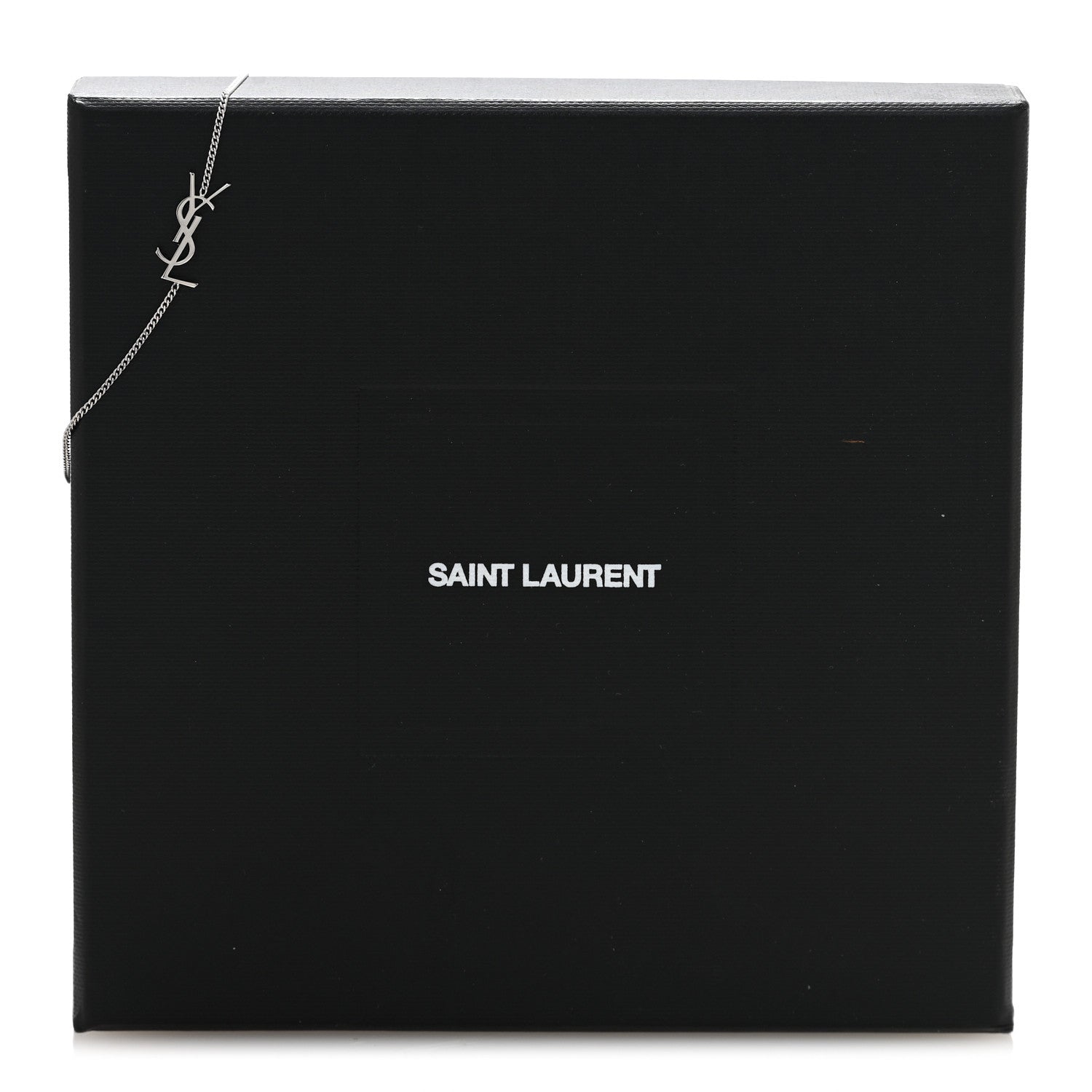 Saint Laurent Brass Monogram Charm Bracelet Silver 5 of 5