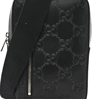 Gucci Calfskin GG Tennis Embossed Sling Backpack Black 7 of 9