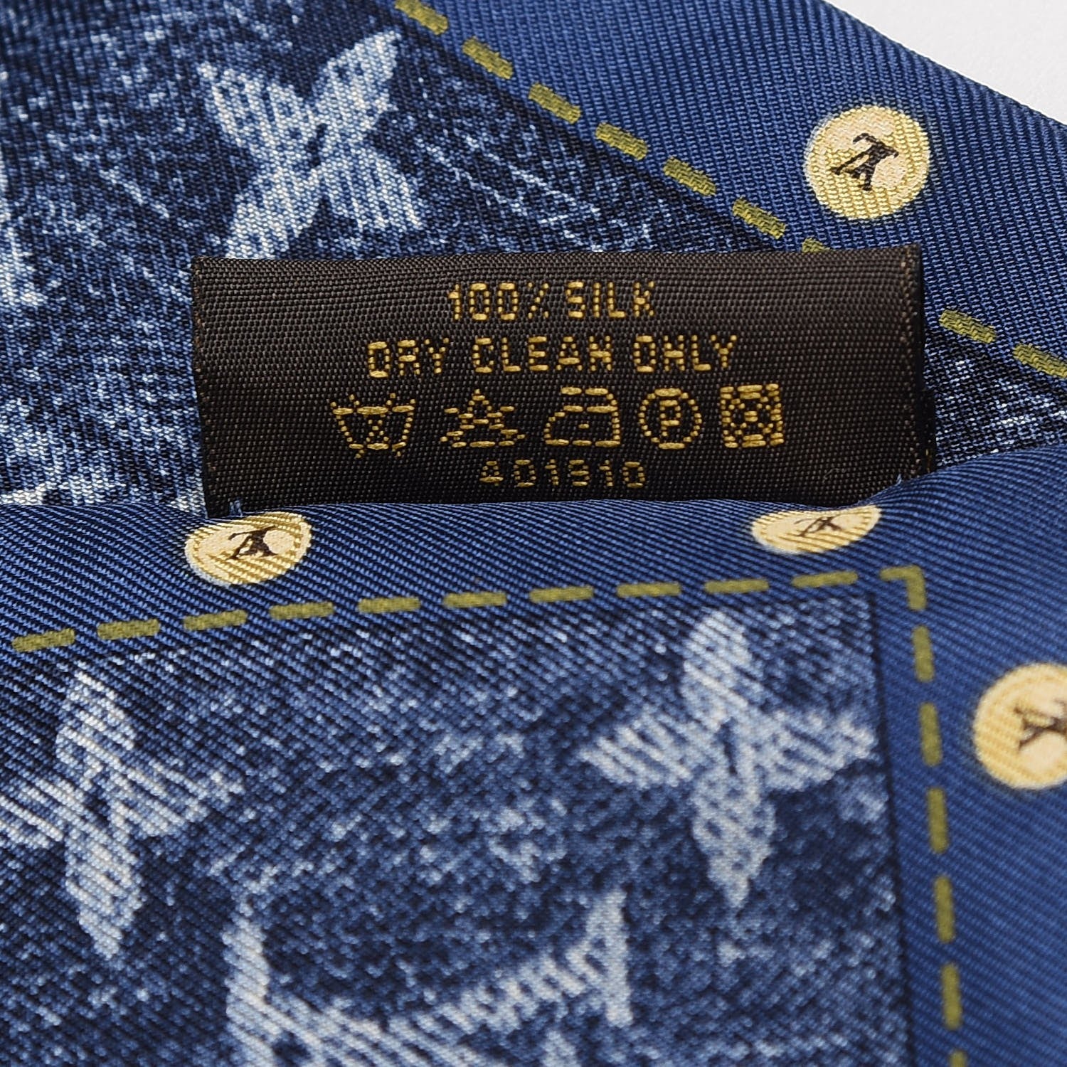 Louis Vuitton Silk Monogram Denim Bandeau Blue 4 of 4