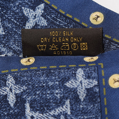 Louis Vuitton Silk Monogram Denim Bandeau Blue 4 of 4