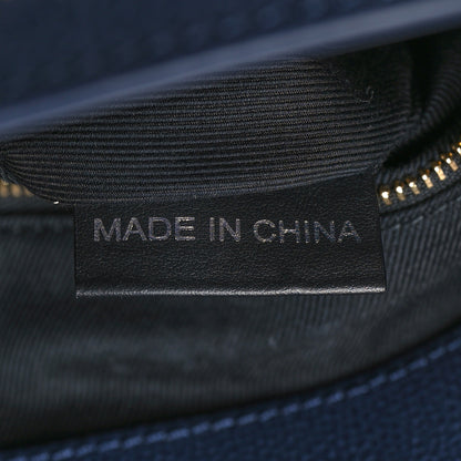 Burberry Derby Calfskin Vintage Check Medium Banner Tote Regency Blue 7 of 10