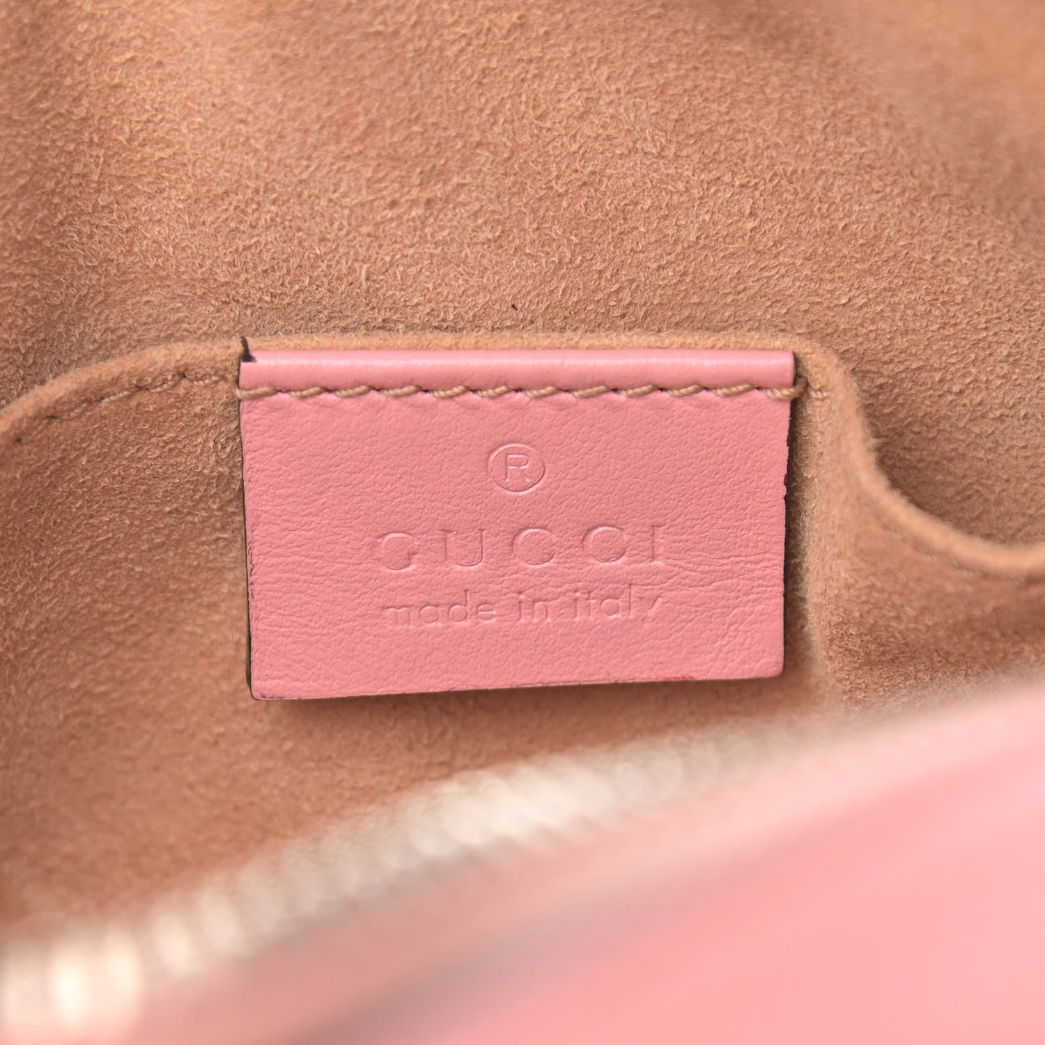 Gucci Calfskin Matelasse Mini GG Marmont Chain Shoulder Bag Wild Rose 6 of 15