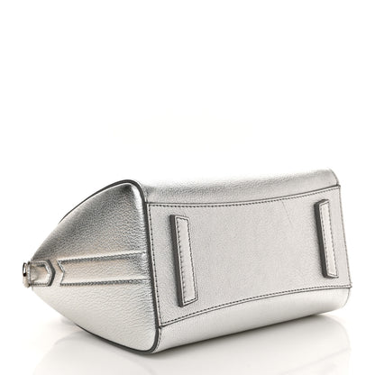 Givenchy Metallic Sugar Goatskin Mini Antigona Silver 4 of 11