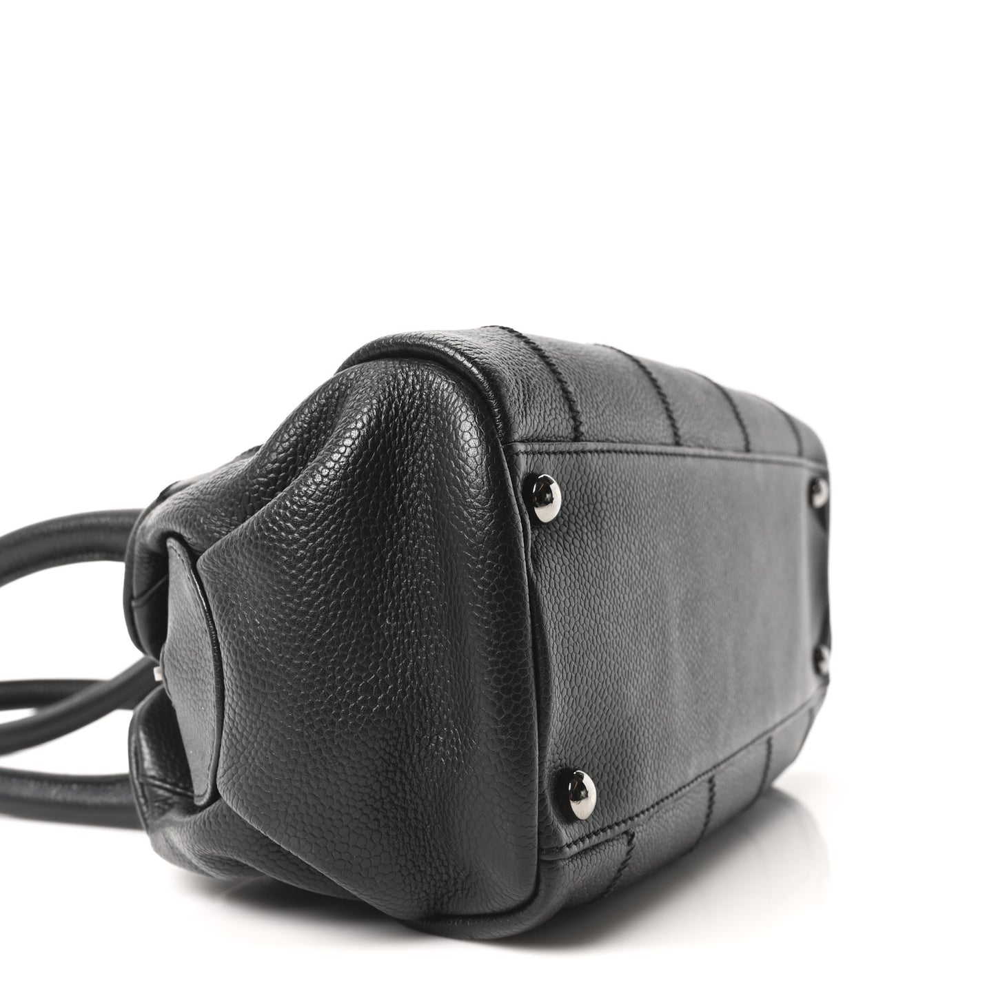 Caviar Square Stitched Tote Black