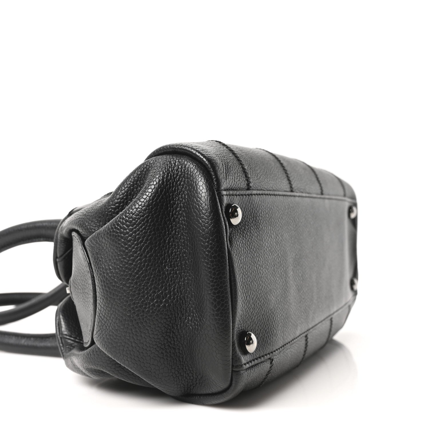 Chanel Caviar Square Stitched Tote Black 9 of 10