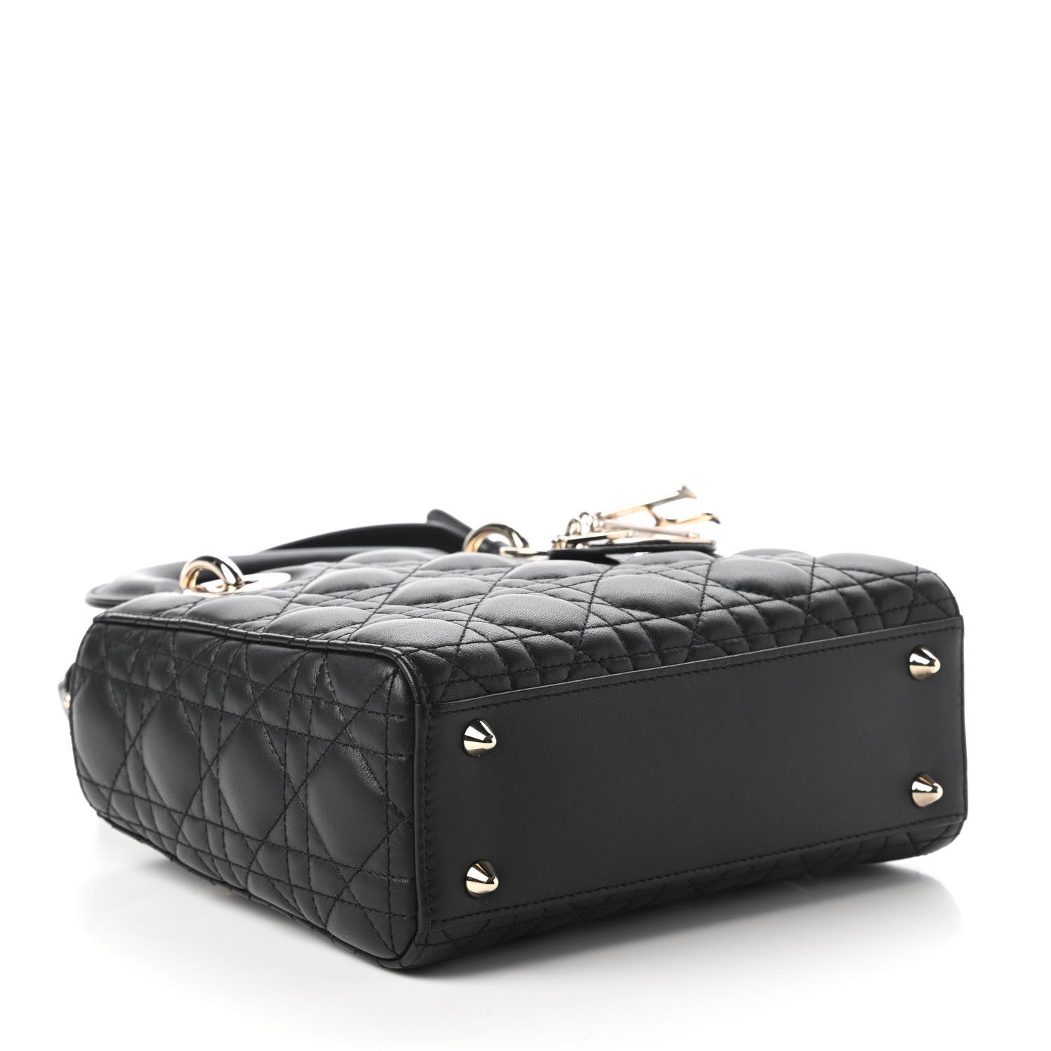 Christian Dior Lambskin Cannage Small My ABCDior Lady Dior Black 4 of 11