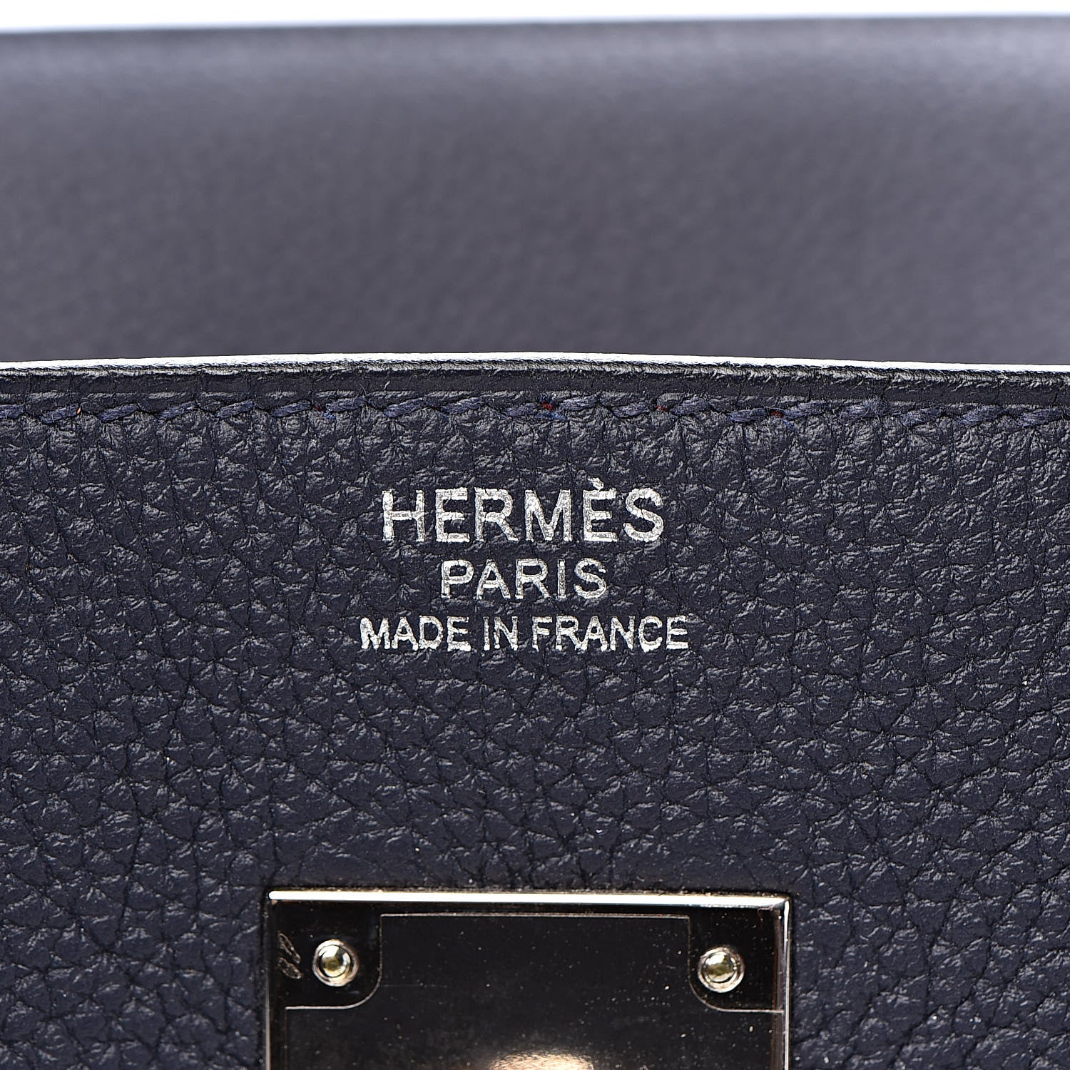 Hermes Togo Birkin Verso 30 Bleu Nuit Orange Poppy 6 of 34