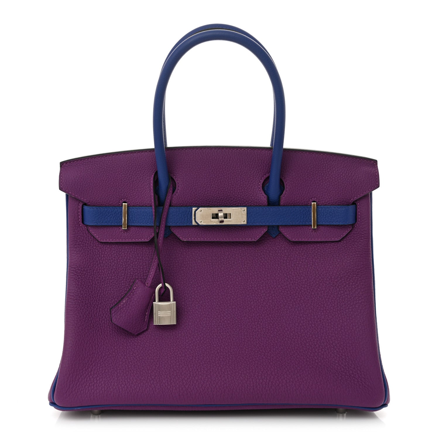Hermes Togo Horseshoe Birkin 30 Anemone Blue Electrique 1 of 13