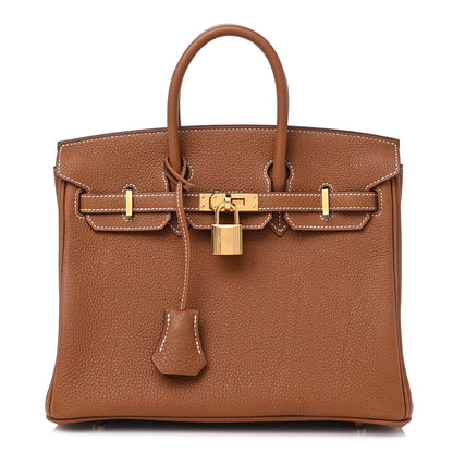 Hermes Togo Birkin 25 Gold 1 of 10