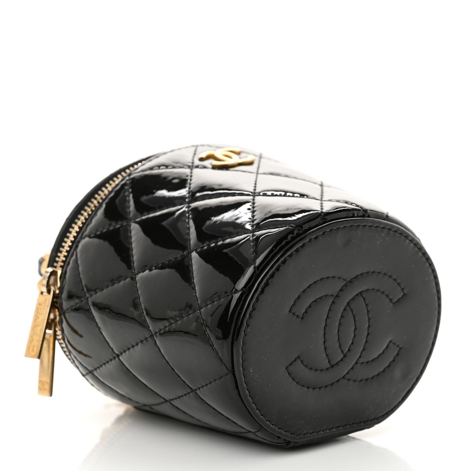Chanel Patent Quilted Afternoon Tea Top Handle Vanity Case With