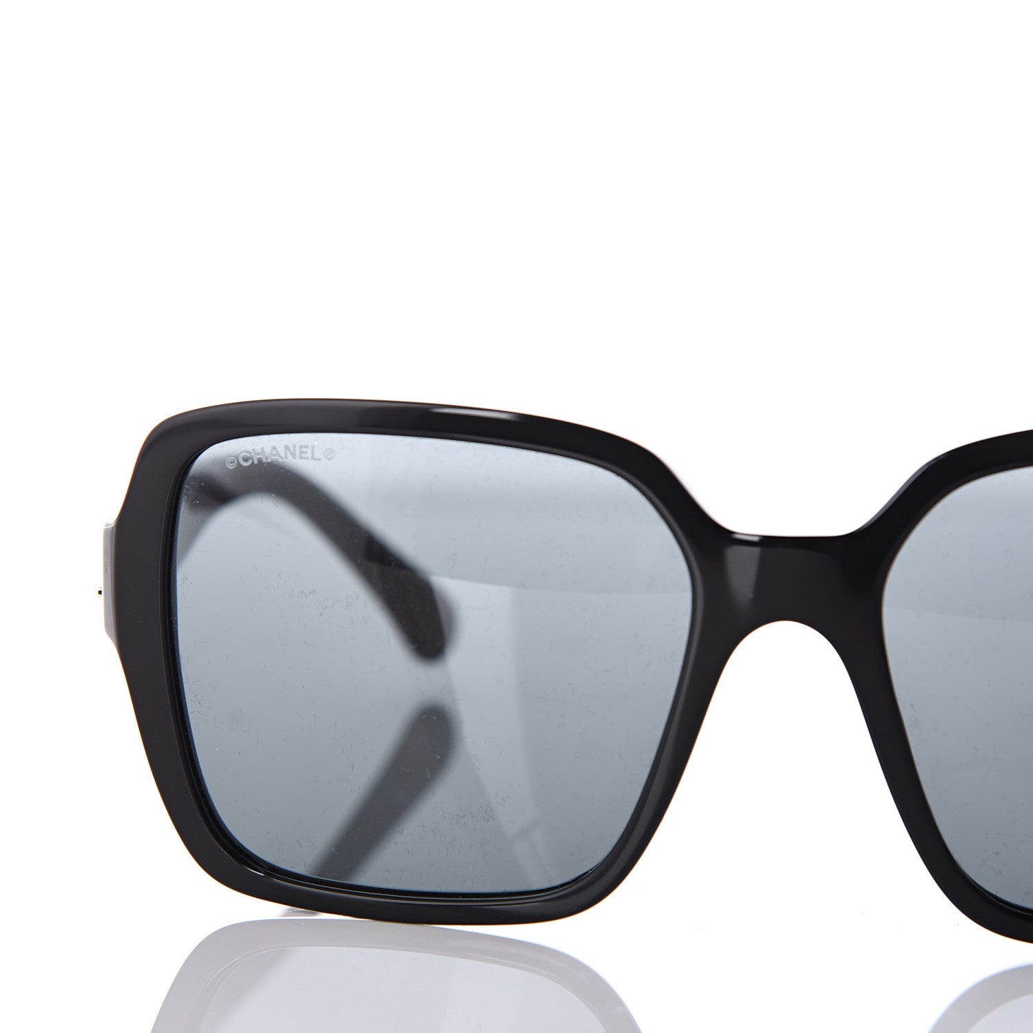 Chanel Acetate Polarized Square Sunglasses 5408 Black 8 of 9
