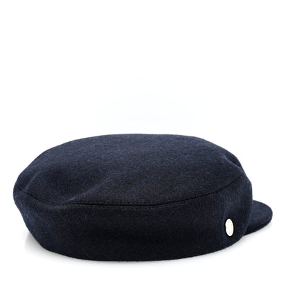 Hermes Wool Flannel Embroidered Womens Cabourg En Finesse Cap 58 4 of 8