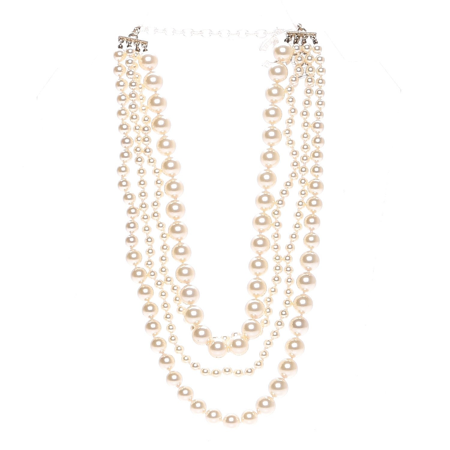 Chanel Pearl CC Multistrand Necklace Gold 1 of 5