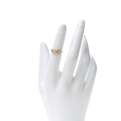 Cartier 18K Yellow Gold Diamond 8mm Agrafe Ring 48 4.5 2 of 4