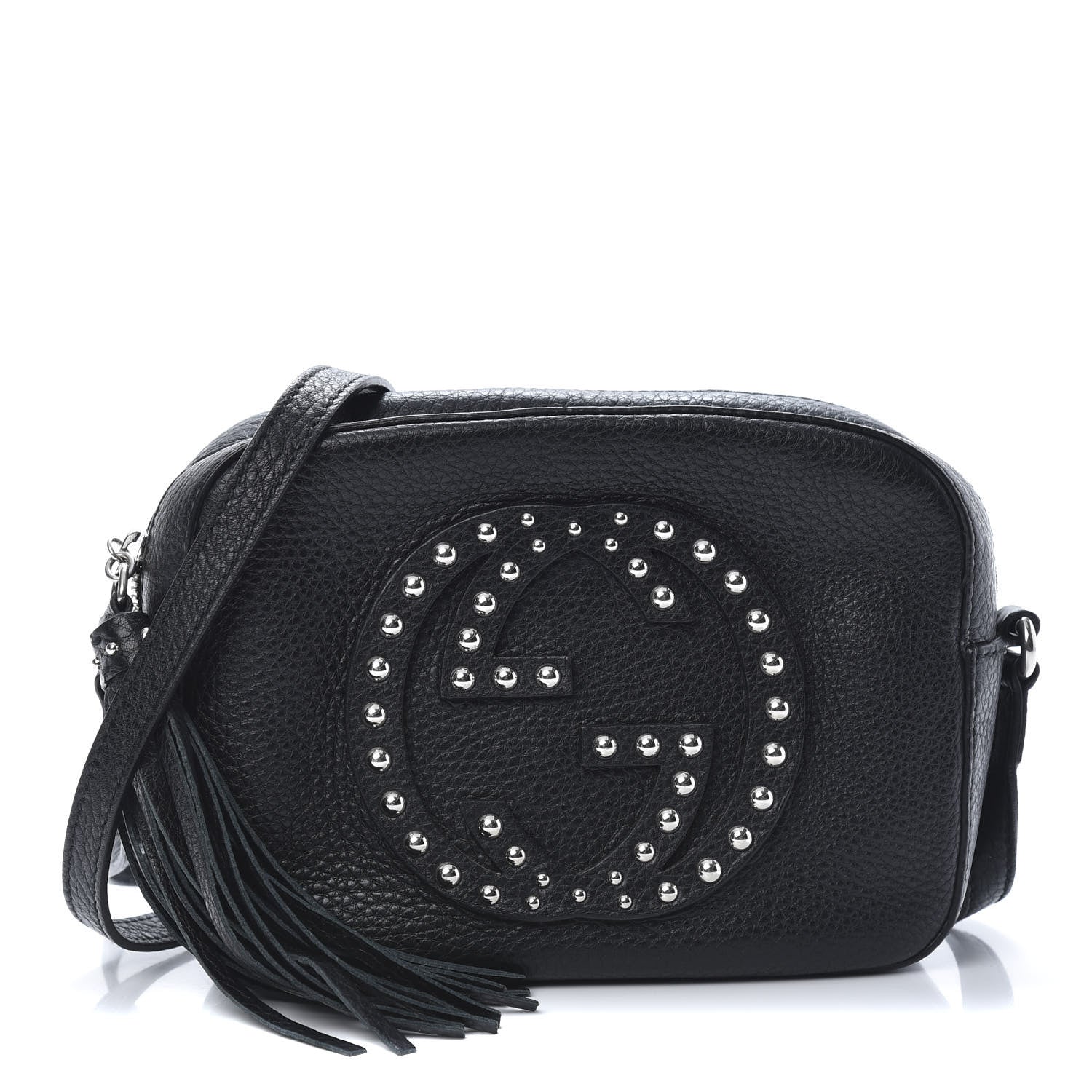 Gucci Pebbled Calfskin Studded Small Soho Disco Bag Black 1 of 10