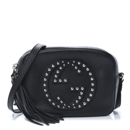 Gucci Pebbled Calfskin Studded Small Soho Disco Bag Black 1 of 10
