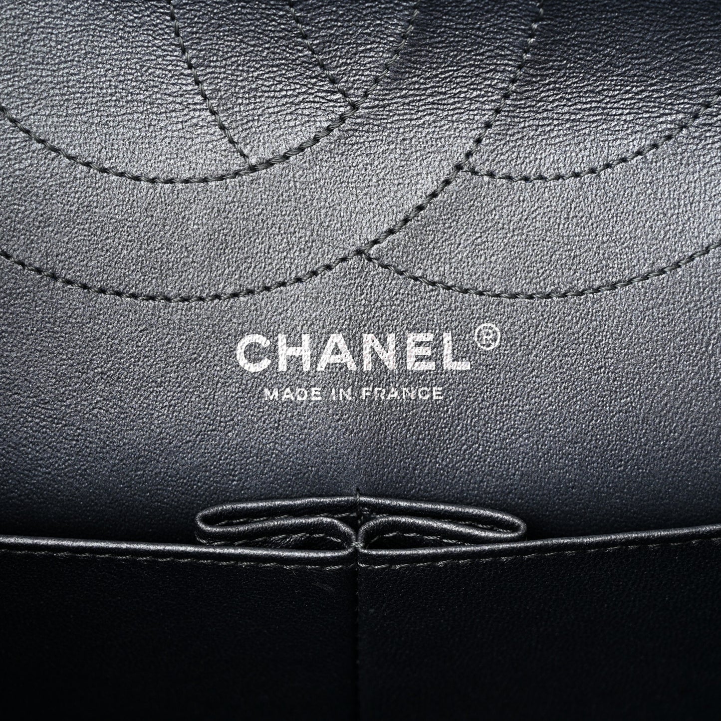 Metallic Calfskin Quilted 2.55 Reissue 227 Flap Charcoal