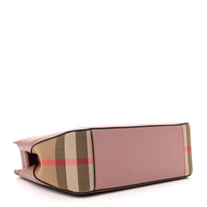 Burberry Soft Grain Calfskin House Check Small Helmsley Crossbody Dusty Pink 4 of 16