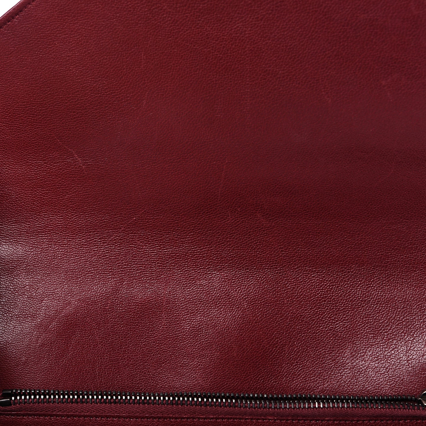 Sheepskin Matelasse Chevron Large College Monogram Satchel Oxblood