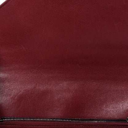 Saint Laurent Sheepskin Matelasse Chevron Large College Monogram Satchel Oxblood 18 of 18