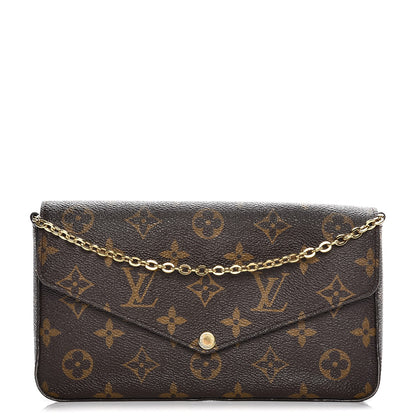 Louis Vuitton Monogram Pochette Felicie Chain Wallet Fuchsia 1 of 13
