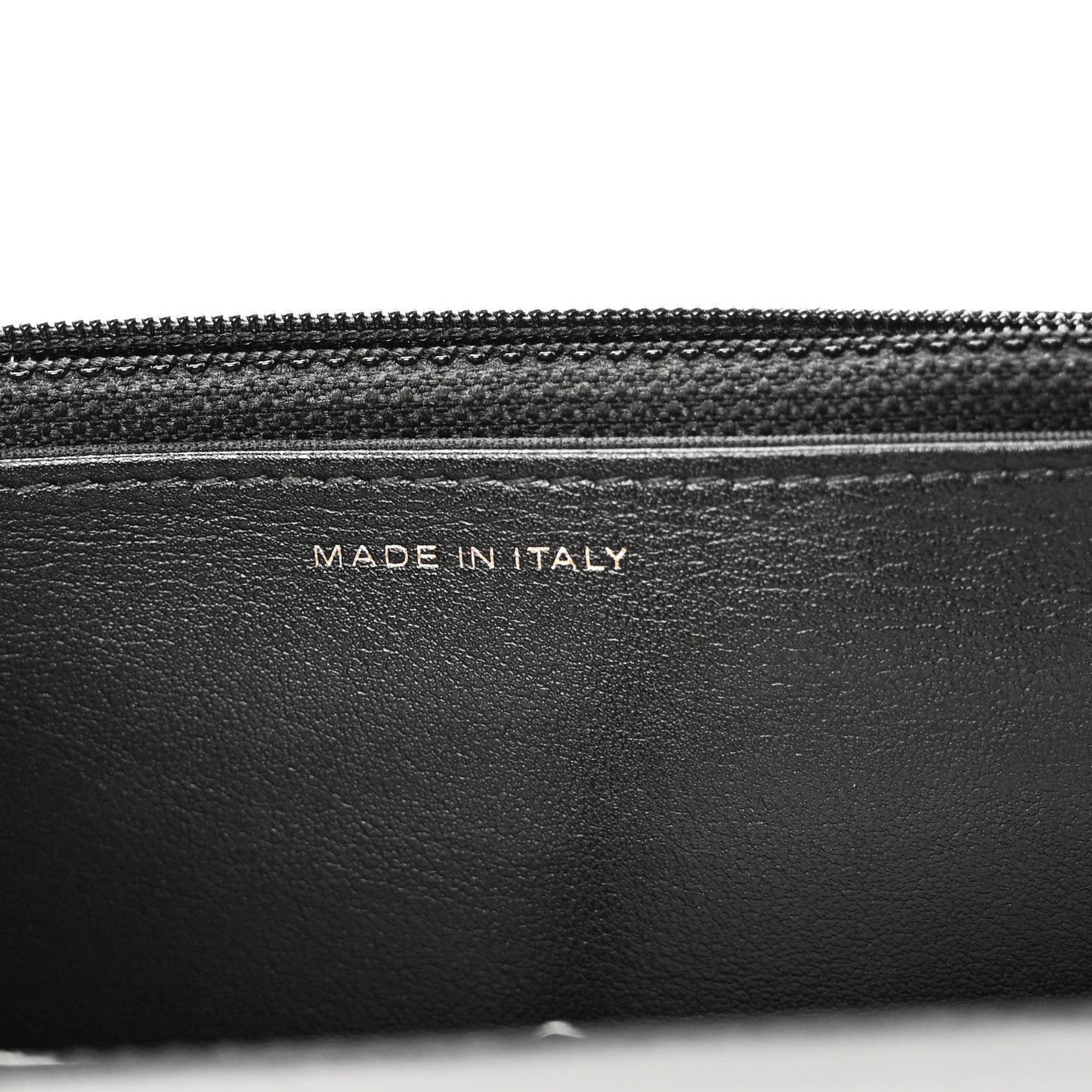 Calfskin Elaphe Double Chevron Mini Wallet On Chain WOC Black