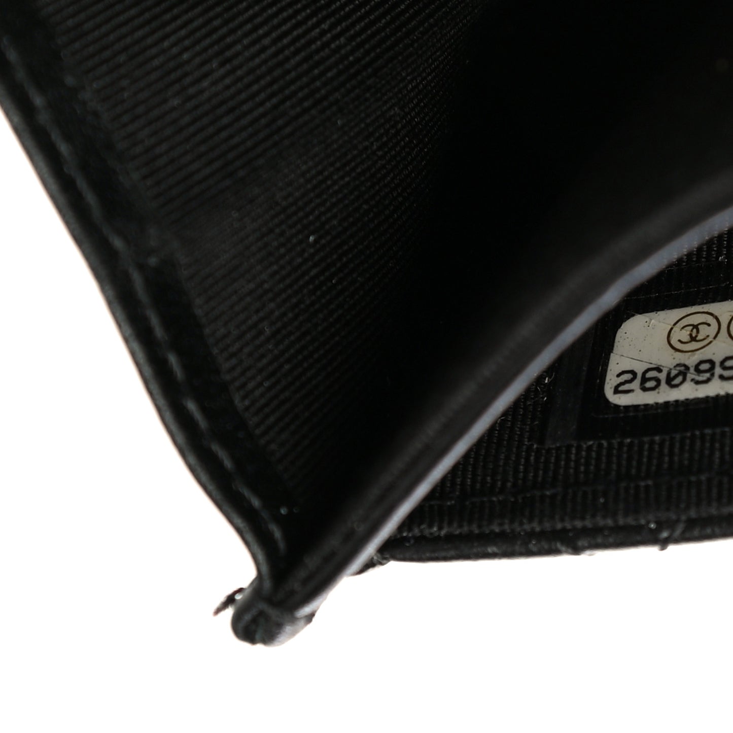 Aged Calfskin Quilted Reissue Flap Card Holder So Black