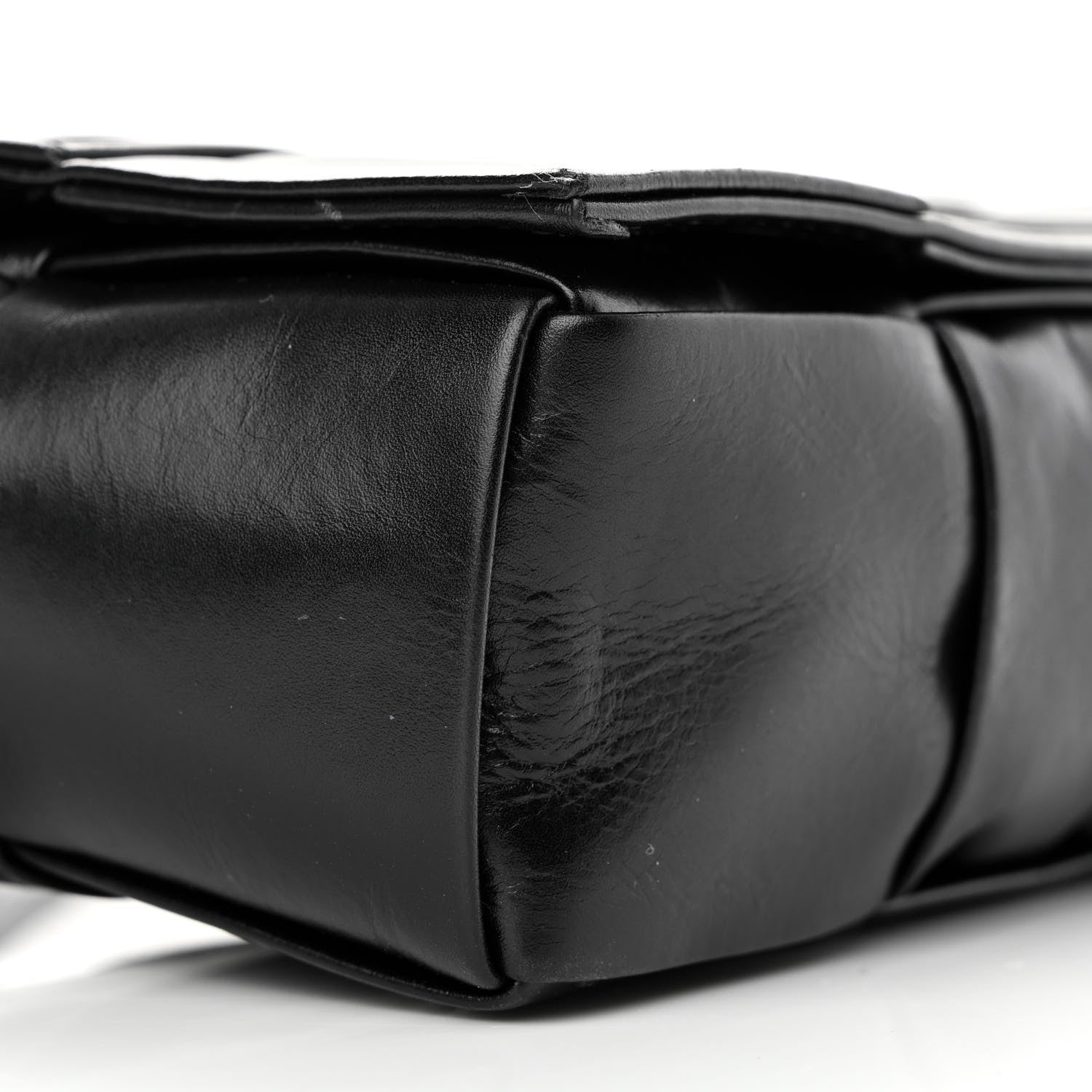 Bottega Veneta Paper Calfskin Intrecciato Cassette Belt Bag Black 9 of 11
